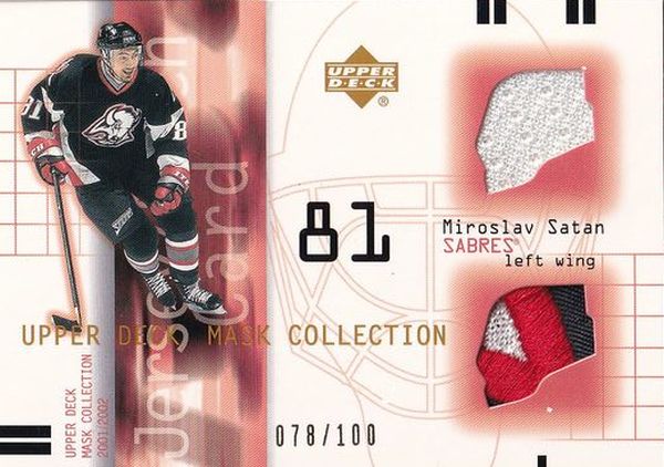 jersey patch karta MIROSLAV ŠATAN 01-02 Mask Collection Jersey Patch /100